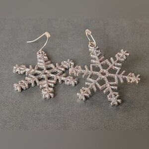 Snow  Silver Flake Errings